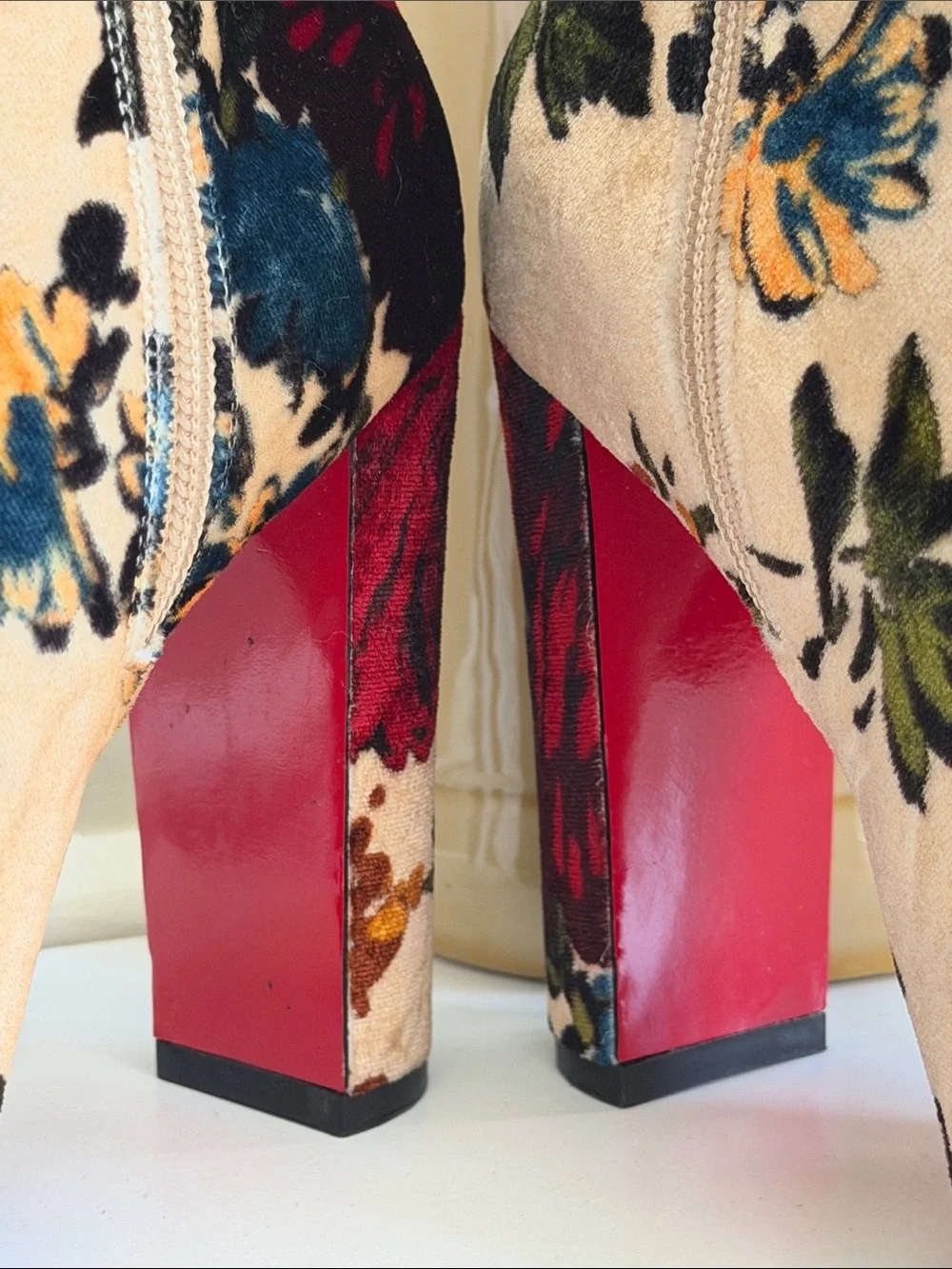 Christian Louboutin Veau Velour Moulamax  Boots Size 37.5/7.5US